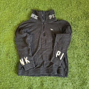 Victoria's Secret Black Quarter-Zip Jacket